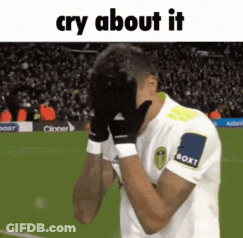 Soccer Player Covering Face Crying GIF