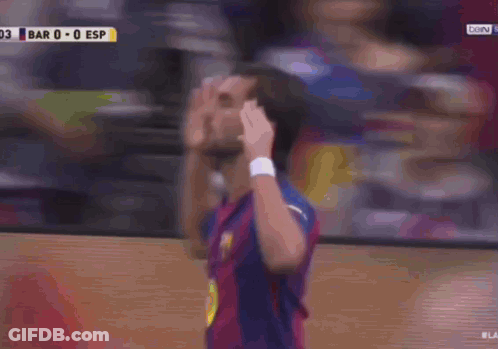 Soccer Player Covering Face With Hands GIF