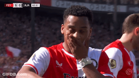 Soccer Player Covering Mouth Score 5-0 GIF