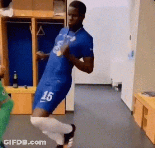 Soccer Player Dancing In Locker Room GIF