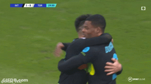 Soccer Player Dufres Hugging Teammates GIF