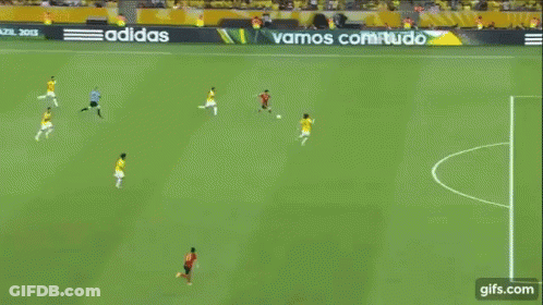 Soccer Player Falling Into Goal GIF