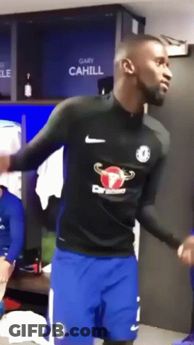 Soccer Player Gary Cahill In Locker Room GIF
