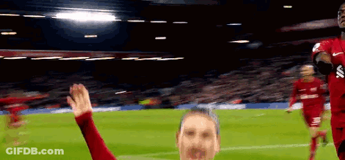 Soccer Player Giving High Five GIF