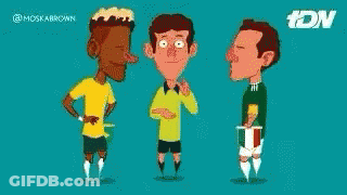 Soccer Player Helped By Referee GIF