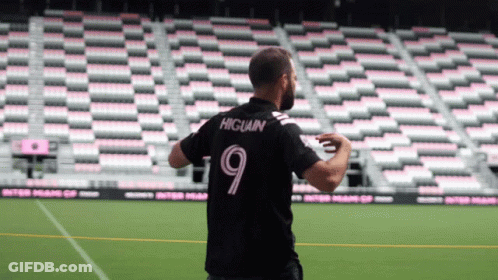 Soccer Player Higuain On Shirt Back GIF