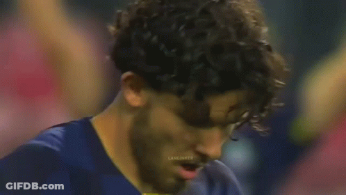 Soccer Player Holding Head In Hand GIF