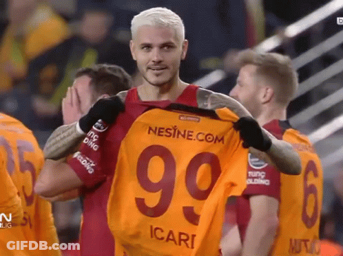 Soccer Player Holding Jersey With Nesine.com GIF