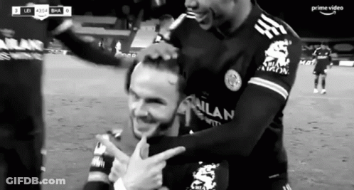 Soccer Player Hugged By Another Player GIF