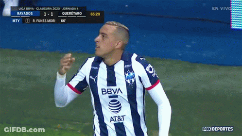 Soccer Player In BBVA Jersey GIF