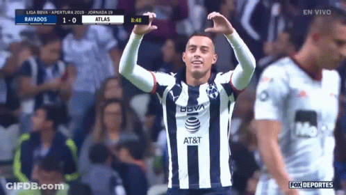 Soccer Player In BBVA Shirt GIF
