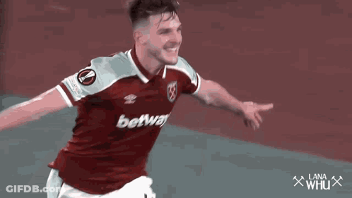 Soccer Player In Betway Jersey GIF