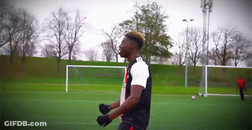 Soccer Player In Black And White Adidas Jersey GIF
