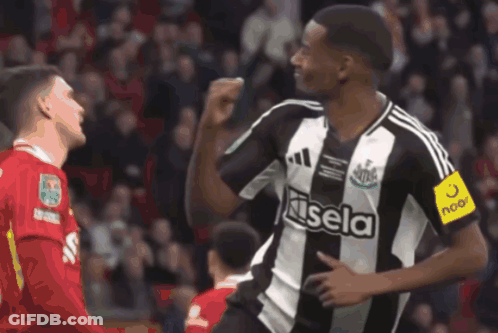 Soccer Player In Black And White Striped Shirt GIF