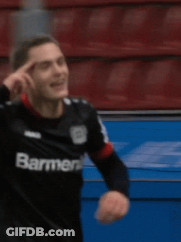 Soccer Player In Black Barmenia Jersey GIF