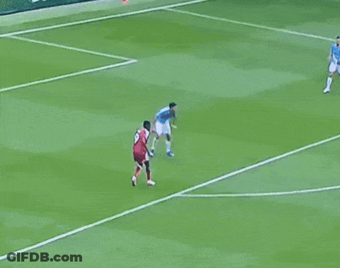 Soccer Player In Black Expedia Shirt GIF