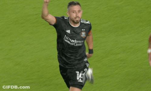 Soccer Player In Black Jersey Saying Anderson GIF
