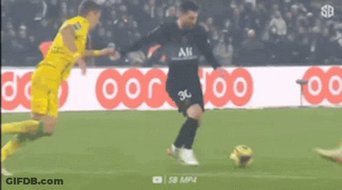 Soccer Player In Black Jersey GIF