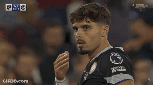 Soccer Player In Black Jersey With FIFA GIF
