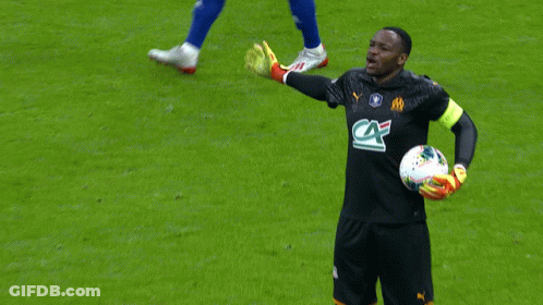 Soccer Player In Black Jersey With Letter M GIF