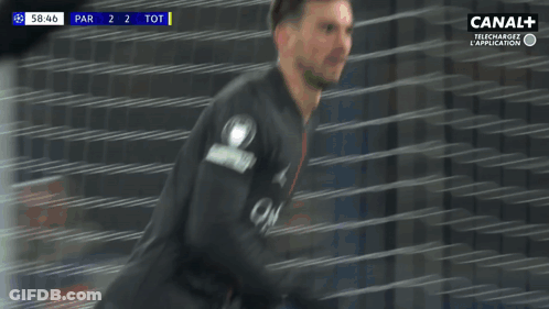 Soccer Player In Black Qatar Airways Jersey GIF
