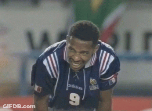 Soccer Player In Blue Adidas Jersey Number 9 GIF
