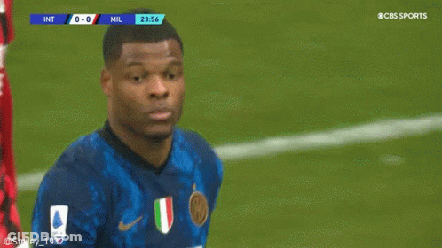 Soccer Player In Blue And Black Jersey Number 1 GIF