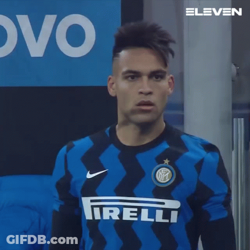 Soccer Player In Blue And Black Jersey Saying Irelli GIF