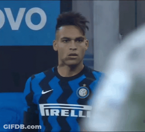 Soccer Player In Blue And Black Shirt Saying Irelli GIF