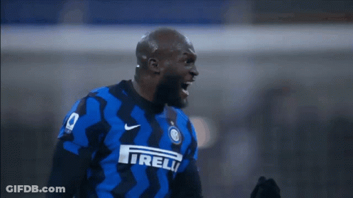 Soccer Player In Blue And Black Shirt Saying Irelli GIF