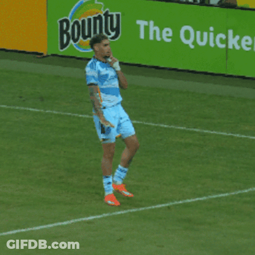 Soccer Player In Blue And White Adidas Shirt GIF