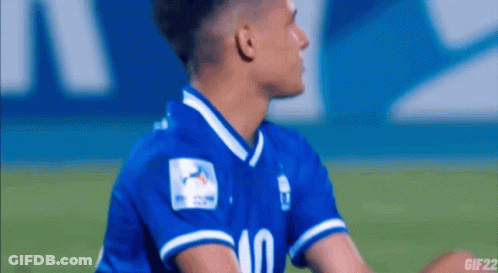Soccer Player In Blue And White Jersey Number 10 GIF