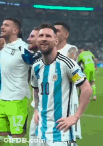Soccer Player In Blue And White Striped Shirt Number 10 GIF