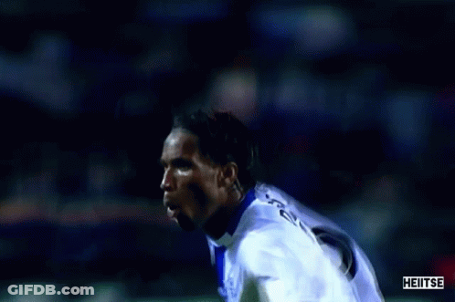 Soccer Player In Blue And White Uniform GIF