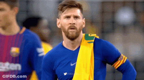 Soccer Player In Blue And Yellow Jersey With Twitter Logo GIF