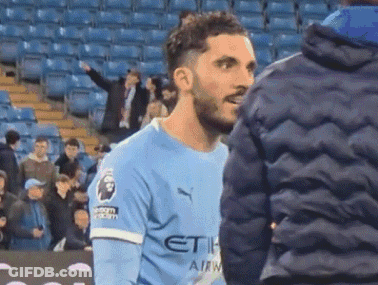 Soccer Player In Blue Etihad Jersey Talking To Fan GIF