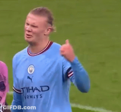 Soccer Player In Blue Etihad Shirt GIF
