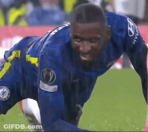 Soccer Player In Blue Hyundai Jersey GIF