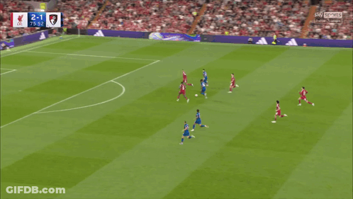 Soccer Player In Blue Jersey B188 GIF