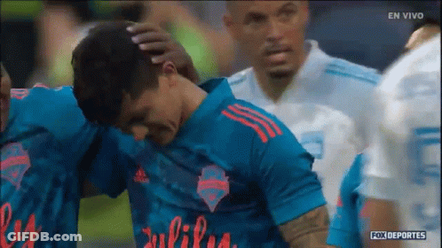 Soccer Player In Blue Jersey Columbia GIF