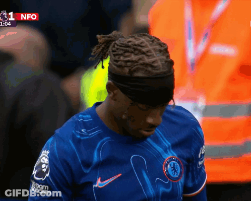 Soccer Player In Blue Jersey Number 1 GIF