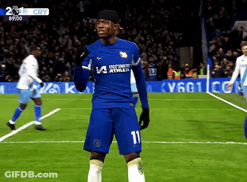 Soccer Player In Blue Jersey Number 11 GIF