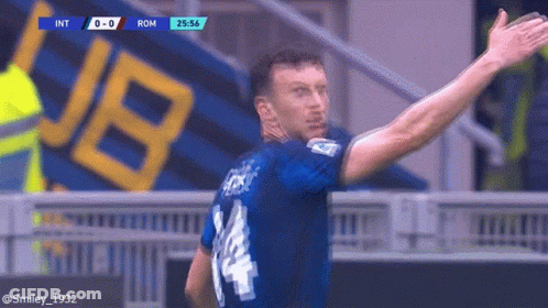 Soccer Player In Blue Jersey Number 14 GIF