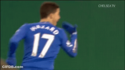 Soccer Player In Blue Jersey Number 17 GIF