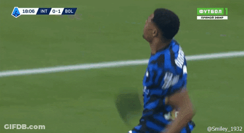 Soccer Player In Blue Jersey Number 2 GIF