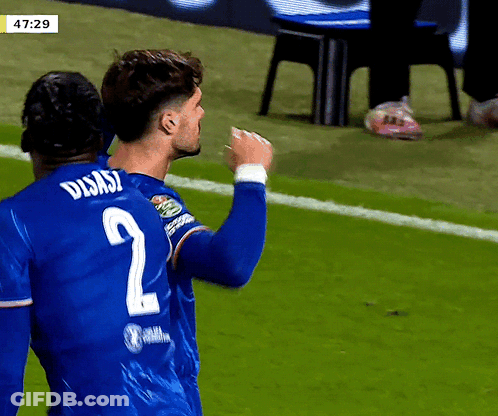 Soccer Player In Blue Jersey Number 2 GIF