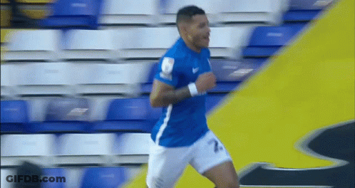 Soccer Player In Blue Jersey Number 21 GIF