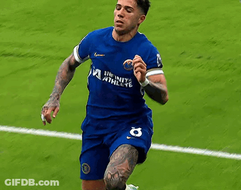 Soccer Player In Blue Jersey Number 23 Running GIF