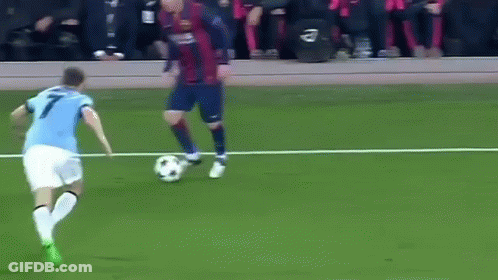 Soccer Player In Blue Jersey Number 24 GIF