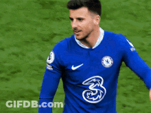 Soccer Player In Blue Jersey Number 3 GIF